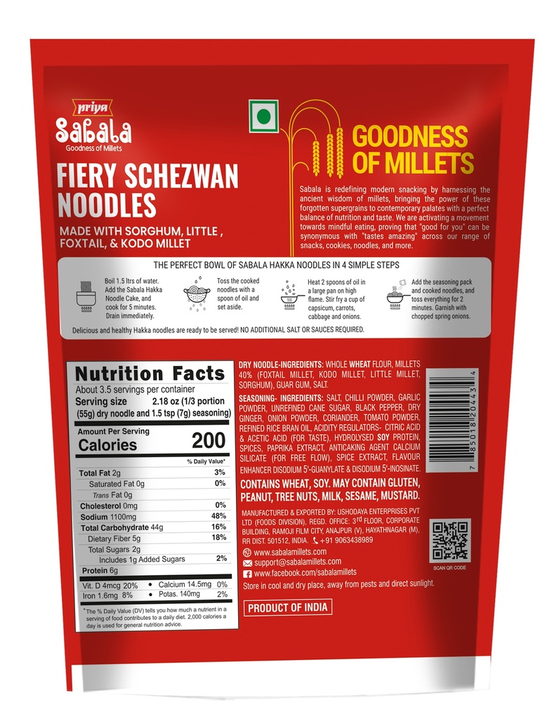 Fiery Schezwan (Millet Noodles)