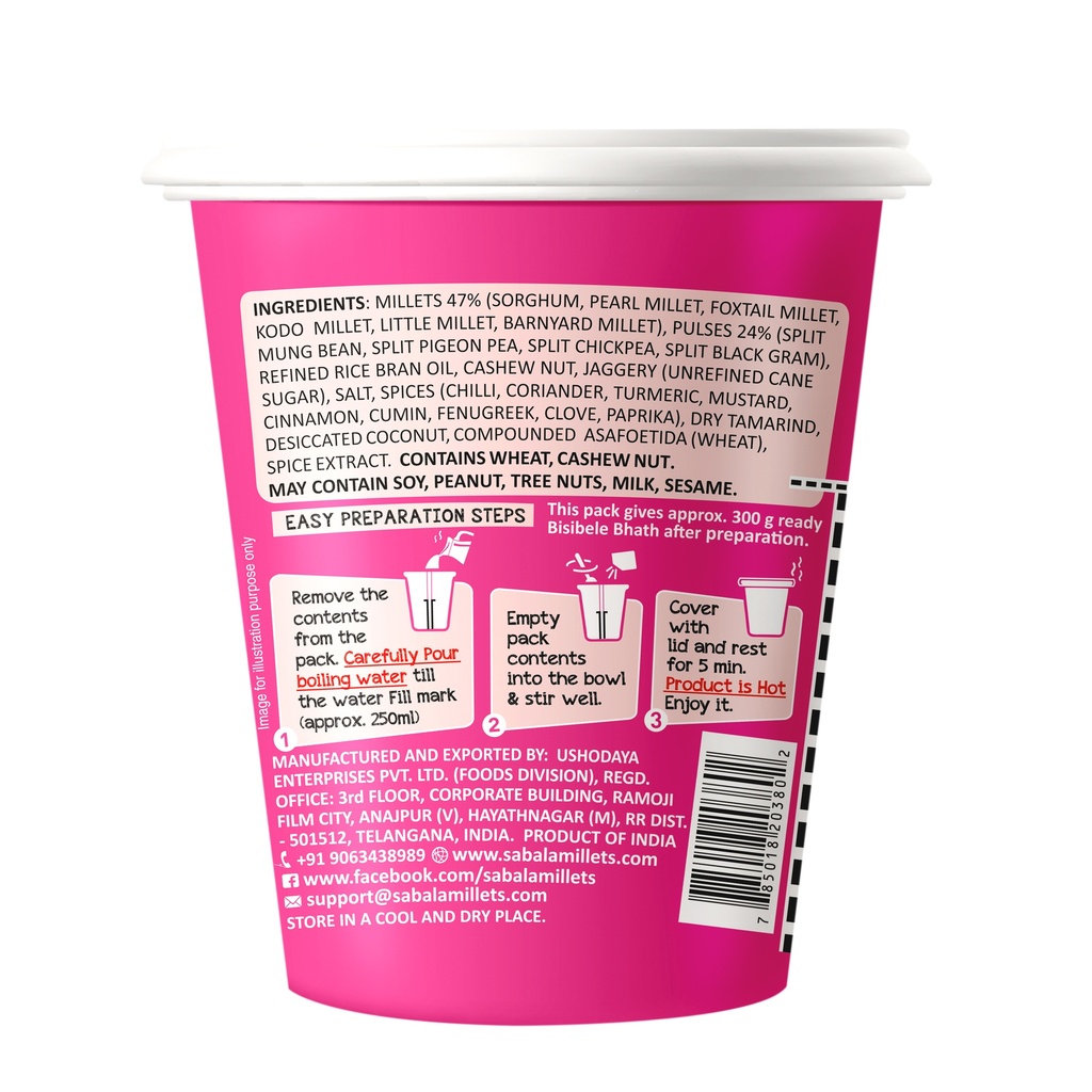 Multi Millet Bisibelebhath (Cup Porridge Mix)