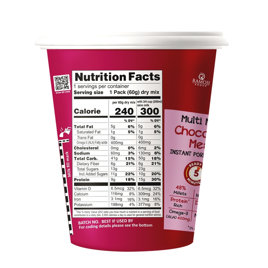 Multi Millet Choco Nut Meal (Cup Porridge Mix)