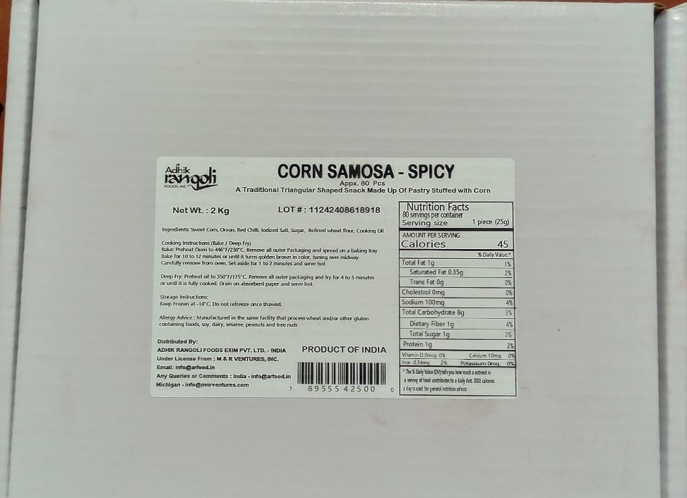 R45 VPK Corn Samosa (Spicy)
