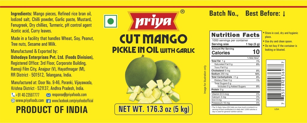 Mango Cut Pickle W/ Garlic