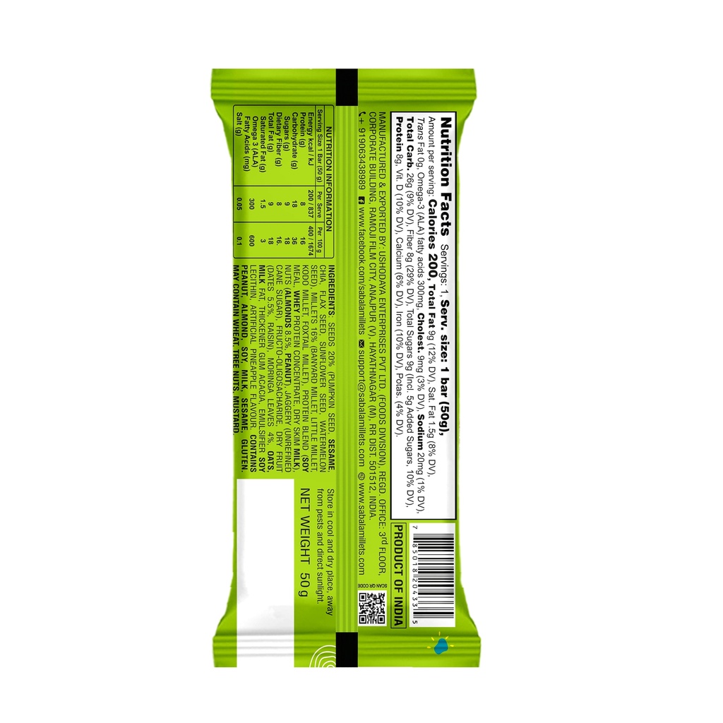 Millet & Moringa (Protein Meal Bar)