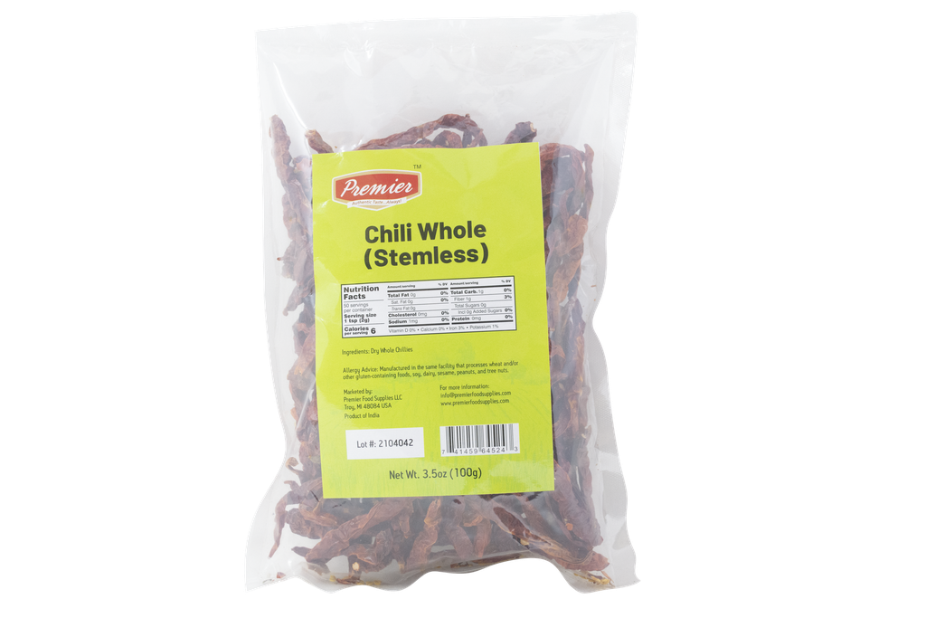 Red Chilli Whole (Stemless)