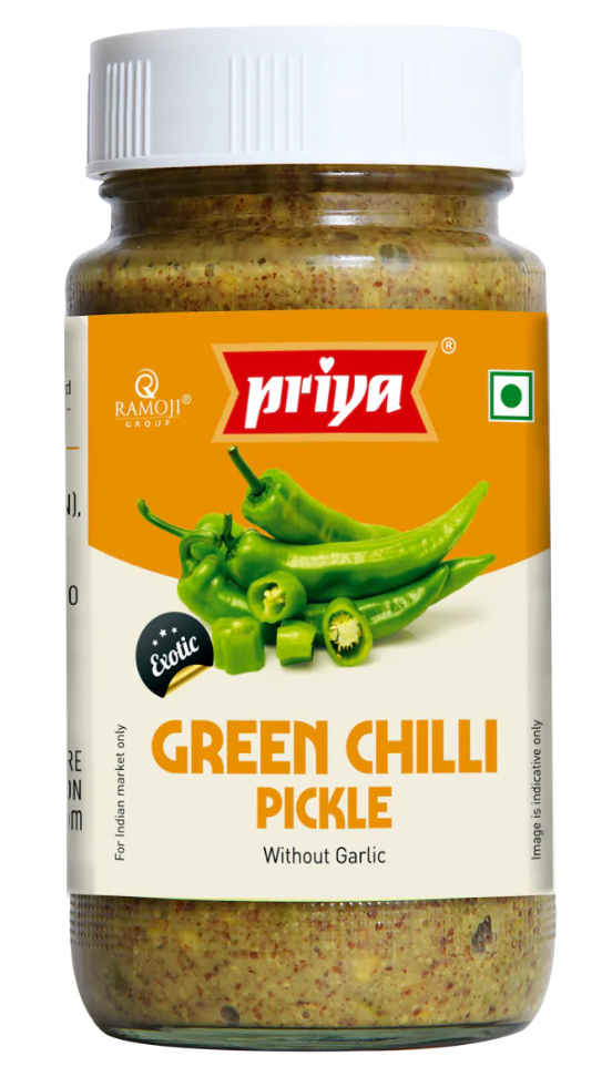 Green Chilli (Sliced) Pickle W/O Garlic