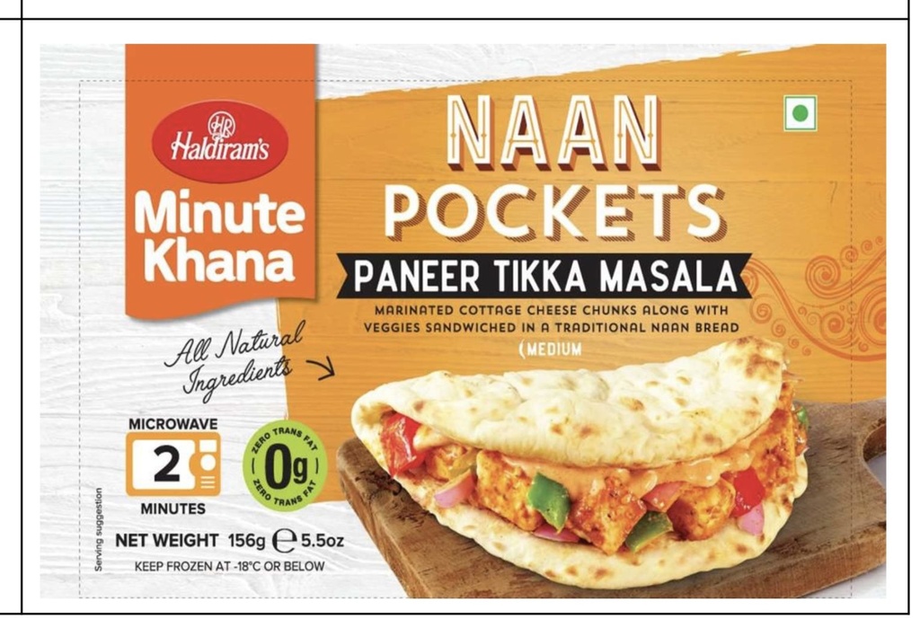 Naan Pocket Paneer Tikka Masala [Naanwich]