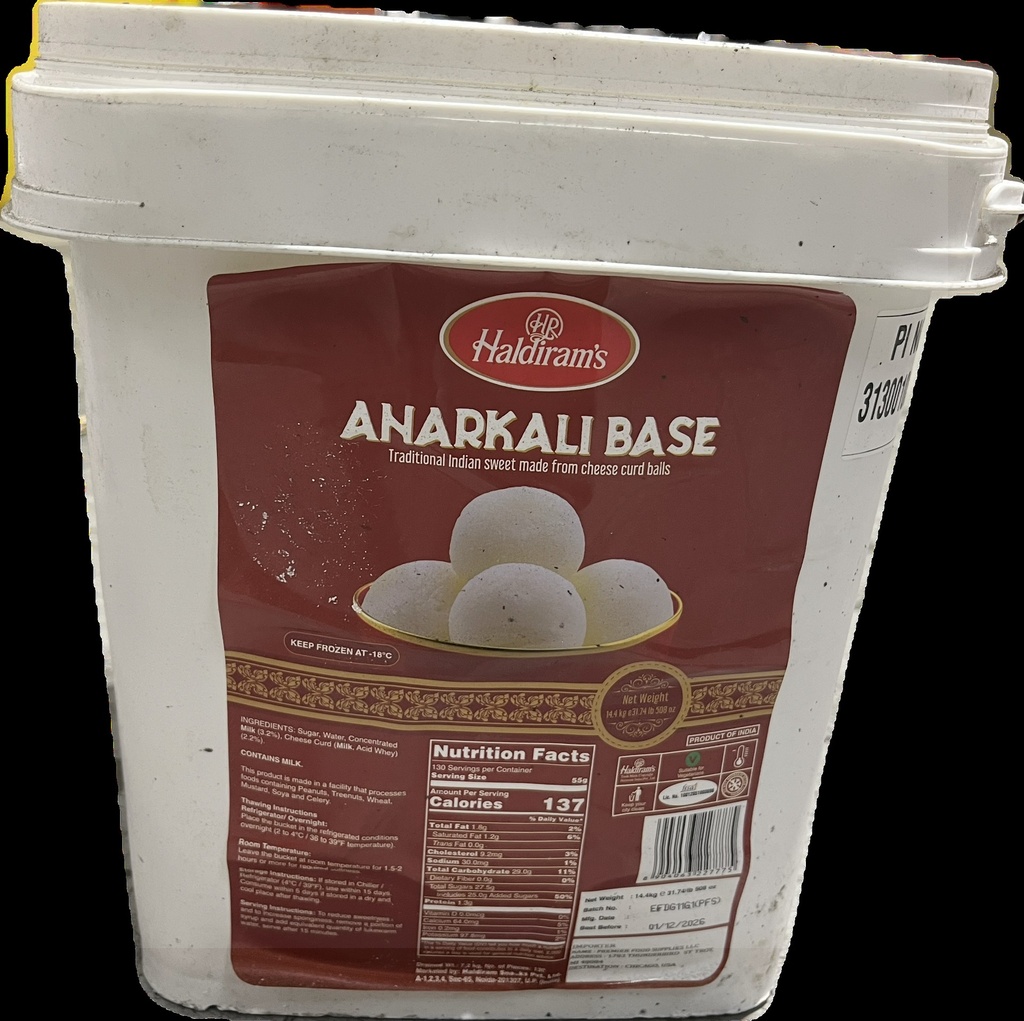 (Bucket) Anarkali (White Rasgulla Balls)