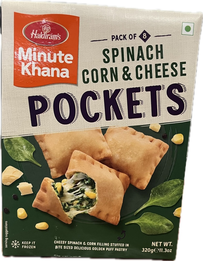 Spinach Corn Cheese Pockets