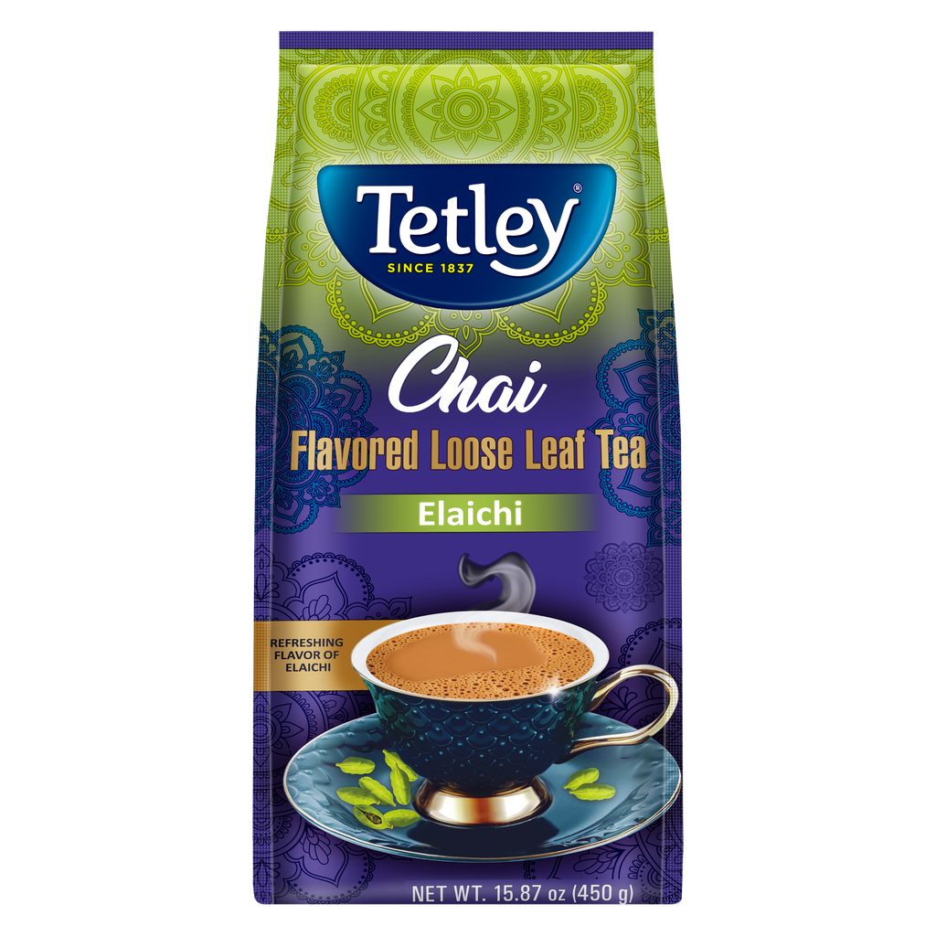 Tetley Elaichi Tea (Chai Premium Flavored Loose Leaf Tea)