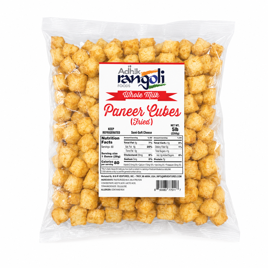 P4A Paneer Cubes (Fried) - Whole Milk