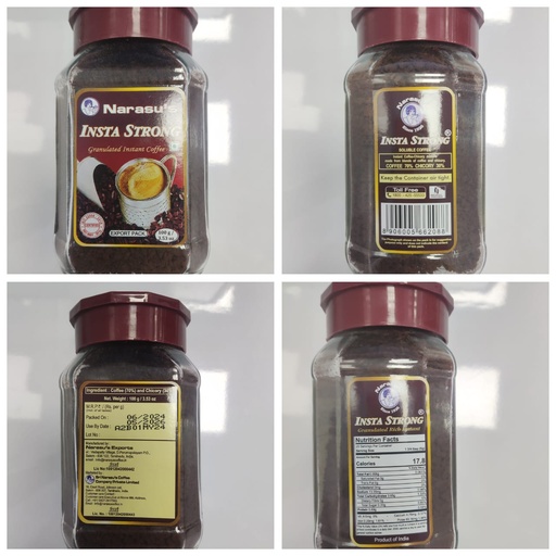 [DGNR:CFE:35006N4] Narasu's Insta Strong Coffee (Red Cap) (Jar)