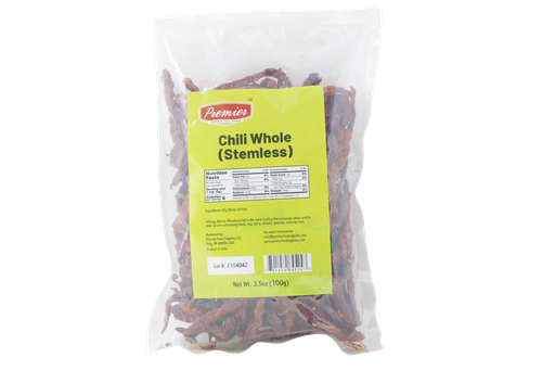 [DPRM:SPW:70016R11] - Red Chilli Whole (Stemless) - [100g]