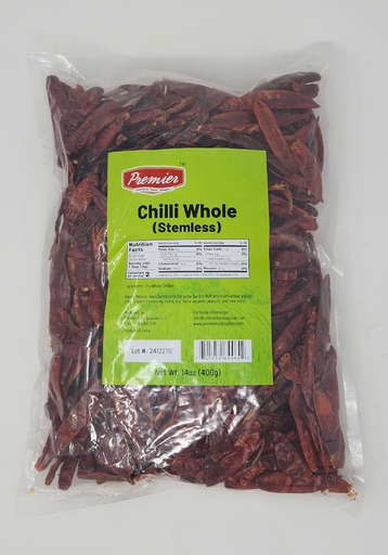 [DPRM:SPW:70016R13] - Red Chilli Whole (Stemless) - [400g]
