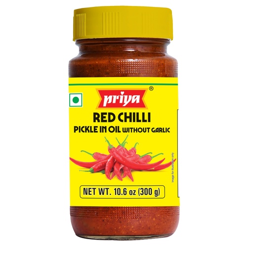 [DPRY:PKL:67508R1X] - Red Chilli Pickle W/O Garlic - [300g]