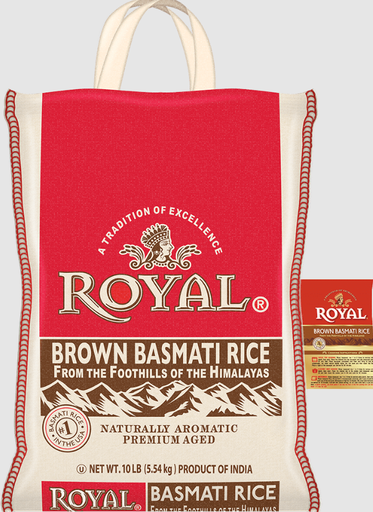 [DRYL:RIC:73502B5] - Brown Basmati Rice Jute - [10lb]
