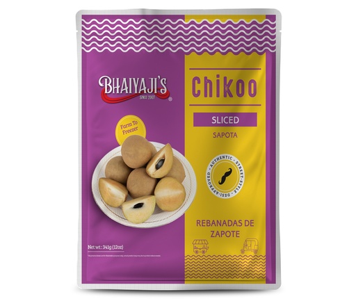 [FBYJ:FRT:15103C1] - C1 Chikoo (Achras Sapota) (Sliced) - [341g]