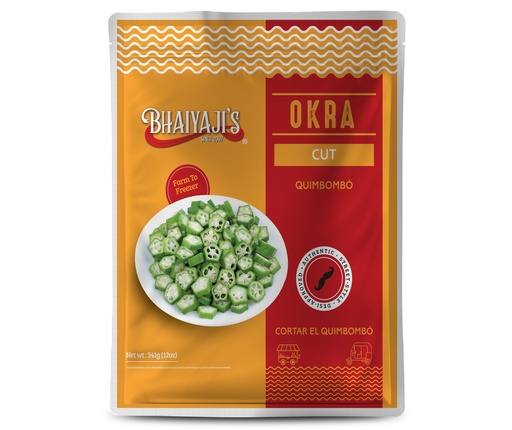 [FBYJ:VEG:15101O1] - V11 Bhindi Cut (Okra) - [341g]