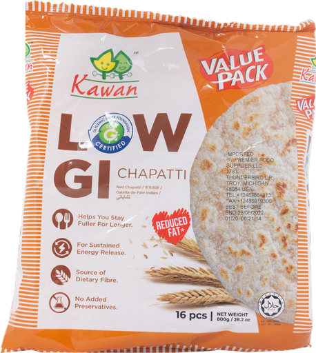 [FKWN:BRD:49312C2] - VPK (LGI) Chapatti Low Gi - [800g (16pcsx50g/pc)]