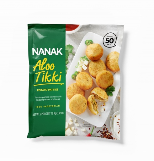 [FNNK:RTE:62506T2] - Aloo Tikki (Bulk) - [1.8kg (50pcsx40g/pc)]