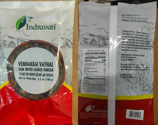 [DIND:OTH:42326V1] - Vendakkai Vathal - [100g]