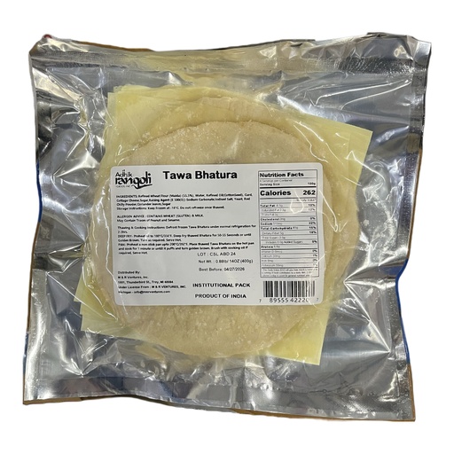 [FARF:BRD:11202B3] - R33B Bhatura (Tawa) - [400g (4pcsx100g/pc)]
