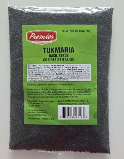 [DPRM:OTH:70007T1] - Tukmaria (Basil Seeds) - [100g]