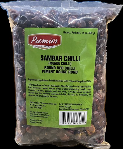 [DPRM:SPW:70016R10] Sambar Red Chilli (Mundu) Round
