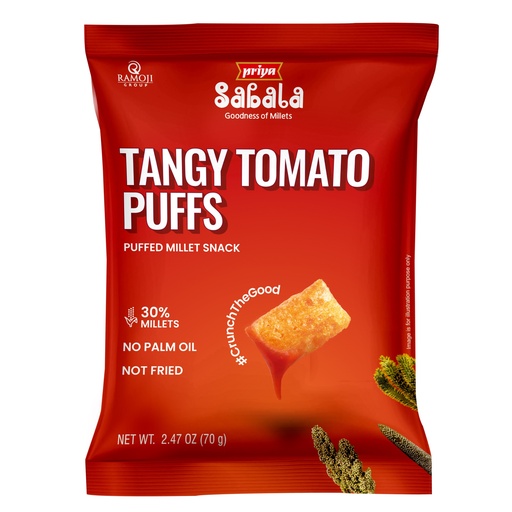 [DPRY:SNK:67619T1] - Tangy Tomato Puffs  - [70g]
