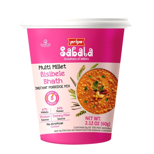 [DPRY:RTE:67613B1] - Multi Millet Bisibelebhath (Cup Porridge Mix) - [60g]