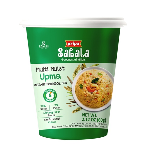 [DPRY:RTE:67613U1] - Multi Millet Upma (Cup Porridge Mix) - [60g]