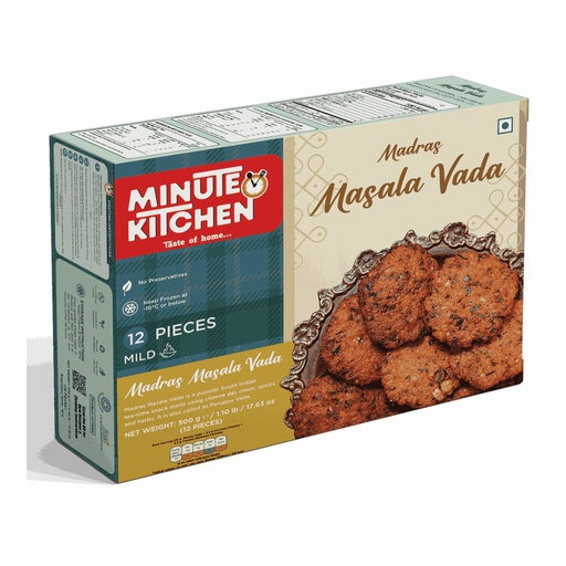 [FMIK:SNK:60206V1] - Madras Masala Vada + Chutney - [500g (12pcsx35g/pc)]