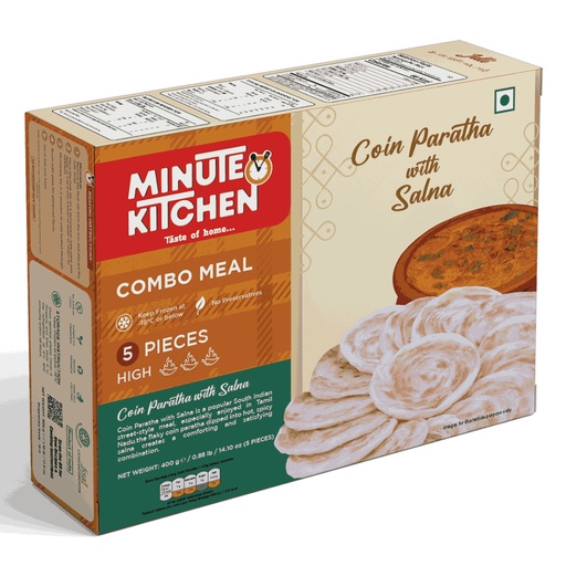[FMIK:RTE:60205P1] - Coin Parotta with Salna (Combo Pack) - [400g (5pcsx40g/pc)]
